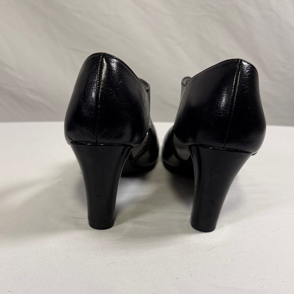 Life Stride Carla Shoes Size 8M Black Peep-Toe Heels - Picture 2 of 7